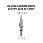 Creation Silver Carbide Burs For Nails - Crows Cut Bit 3/32" Medium