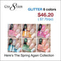 Creation Nail Art Glitter 0.5oz - HERE’S THE SPRING AGAIN Collection (Set of 6)