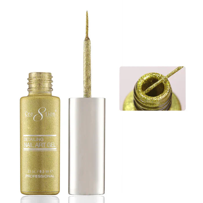Creation Detailing Nail Art Gel 0.33oz 30 Gold Platinum 1