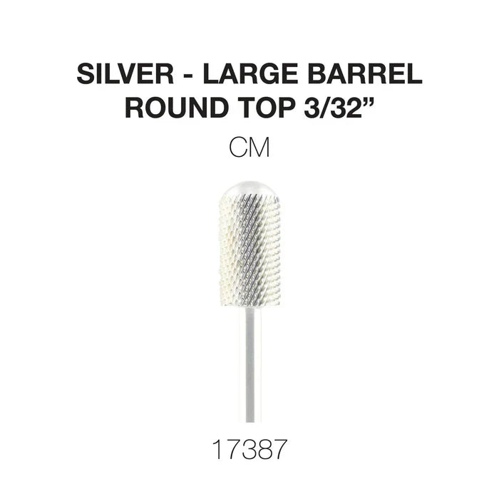 Creation Silver Carbide- Large Barrel-Round Top- 3/32" CM