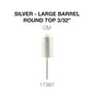 Creation Silver Carbide- Large Barrel-Round Top- 3/32" CM