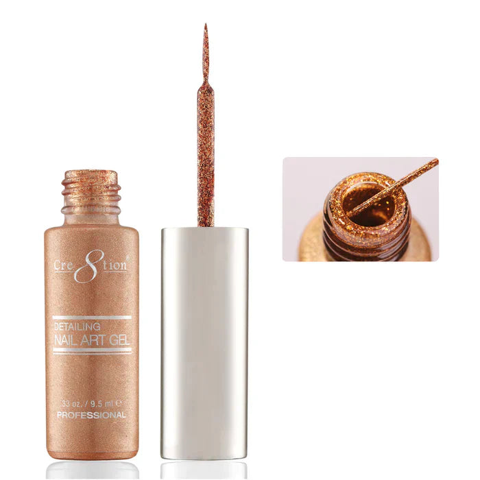 Creation Detailing Nail Art Gel 0.33oz 33 Gold Platinum 4