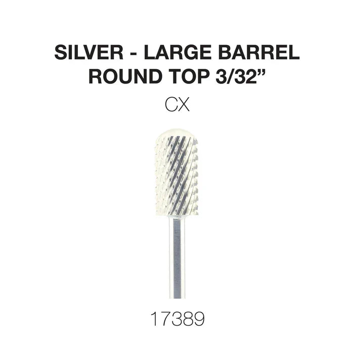 Creation Silver Carbide- Large Barrel-Round Top- 3/32" CX