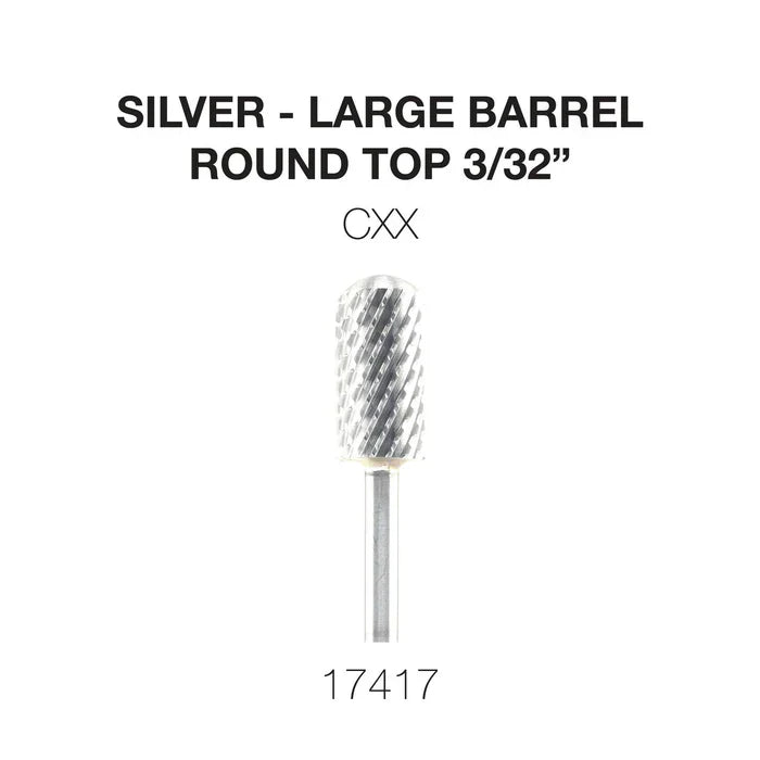 Creation Silver Carbide- Large Barrel-Round Top- 3/32" CXX