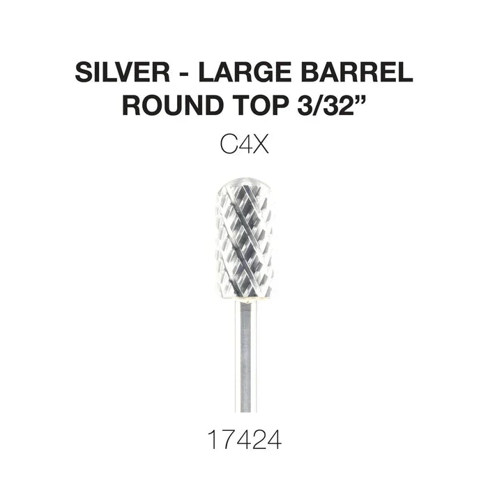 Creation Silver Carbide- Large Barrel-Round Top- 3/32" C4X