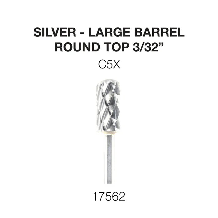 Creation Silver Carbide- Large Barrel-Round Top- 3/32" C5X