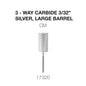 Creation 3-Way Carbide Silver, Large Barrel 3/32" CM