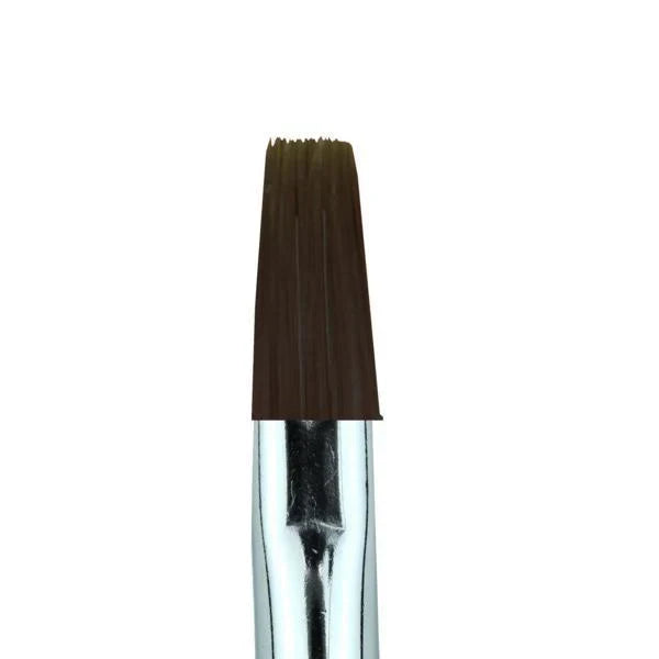 Creation Dark Brown Hair Gel Brush Square Rhinestone Handle #10