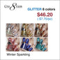 Creation Nail Art Glitter 0.5oz - WINTER SPARKLING (Set of 6)