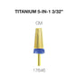 Creation Titanium 5 in 1 Nail Filing Bit 3/32" CM