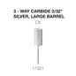 Creation 3-Way Carbide Silver, Large Barrel 3/32" CX