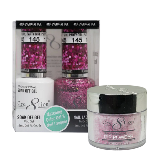 Creation Trio Matching Colors (3pc) - 145 Party Girl (Glitter)