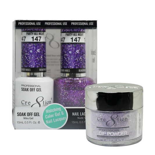 Creation Trio Matching Colors (3pc) - 147 Party All Night (Glitter)