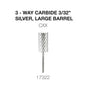 Creation 3-Way Carbide Silver, Large Barrel 3/32" CXX