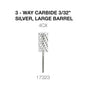 Creation 3-Way Carbide Silver, Large Barrel 3/32" 4CX