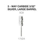 Creation 3-Way Carbide Silver, Large Barrel 3/32" 5CX