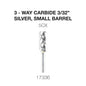 Creation 3-Way Carbide Silver, Small Barrel 3/32" 5CX