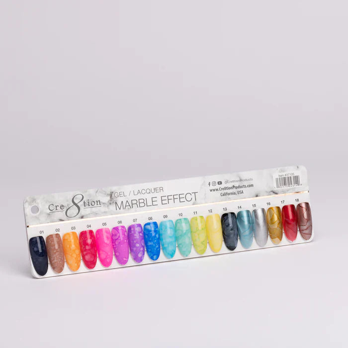 Creation Color Chart - Marble Effect 18 colors