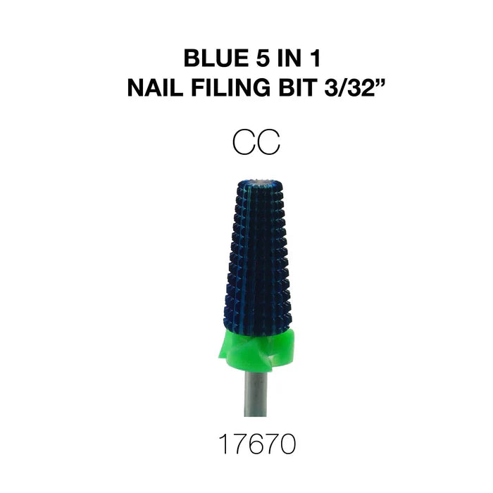 Creation Blue 5 in 1 Nail Filing Bit  3/32" CC