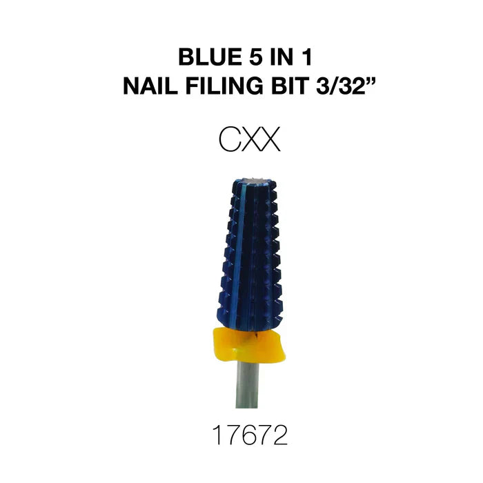 Creation Blue 5 in 1 Nail Filing Bit  3/32" CXX