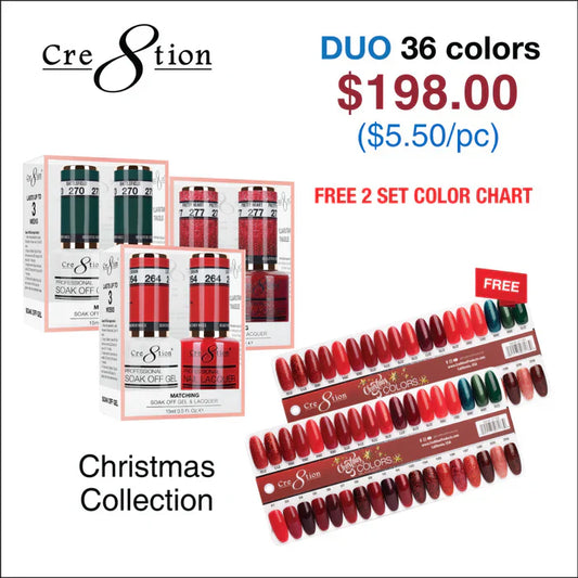 Creation Matching Color - Christmas Collection - 36 colors w/ 2 Color Chart Duo (Free 2  Charts)