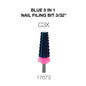 Creation Blue 5 in 1 Nail Filing Bit  3/32" C3X