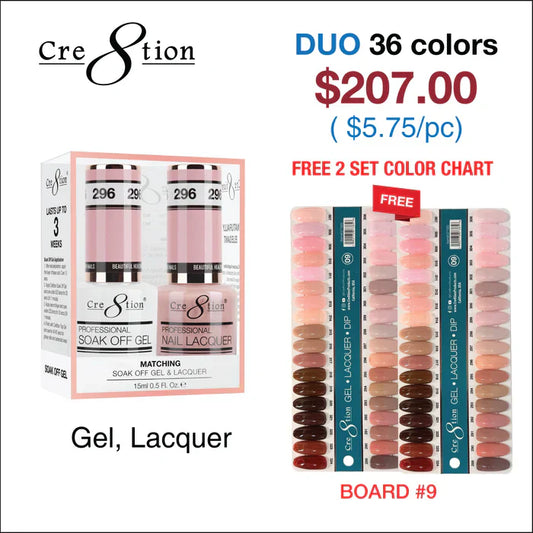 Creation Matching Color - Earthy Undertones Collection - 36 Colors w/ 2 Color Chart Duo