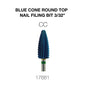 Creation Blue Cone Round Top Nail Filing Bit 3/32" CC
