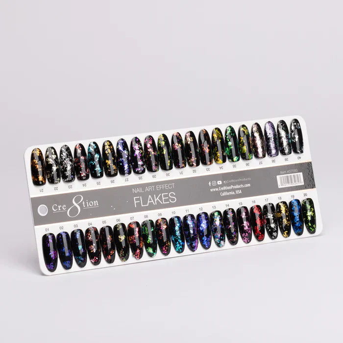 Creation Color Chart  - Flakes Nail Art 40 colors