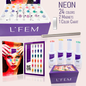 L'FEM Neon Cat Eye Gel Kit - 24 colors, 2Magnet, 1 Sample Tip