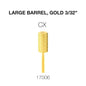 Creation Carbide Large Barrel, Gold 3/32" CX