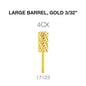 Creation Carbide Large Barrel, Gold 3/32" 4CX
