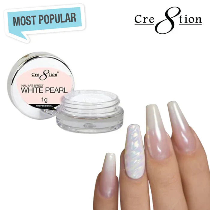 Creation White Pearl Chrome Nail Art Effect 1g