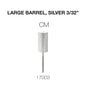 Creation Carbide Large Barrel, Silver 3/32" CM