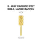 Creation 3-Way Carbide Gold, Large Barrel 3/32" 4CX