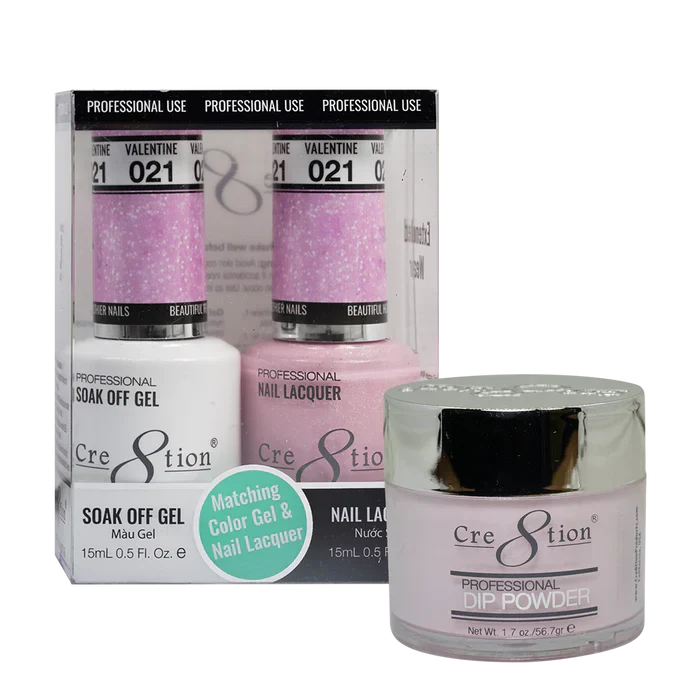 Creation Trio Matching Colors (3pc) - 021 Valentine (Glitter)