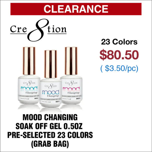 Creation Mood Changing Soak Off Gel 0.5oz - Pre-selected 23 colors (Grab Bag)