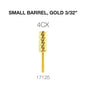 Creation Carbide Small Barrel, Gold 3/32" 4CX