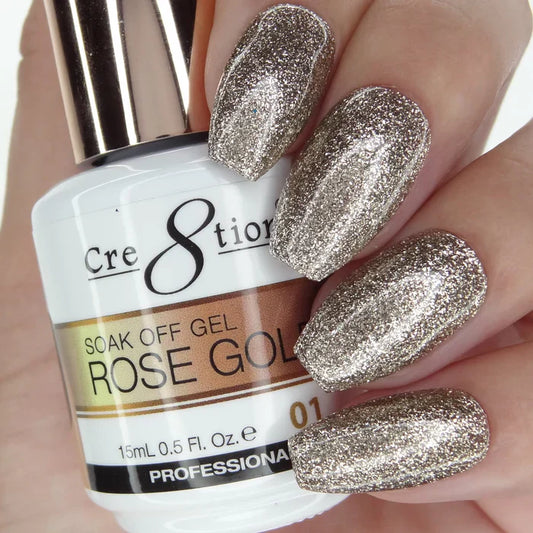 Creation Rose Gold Soak Off Gel 0.5oz 01