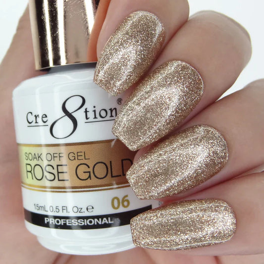 Creation Rose Gold Soak Off Gel 0.5oz 06