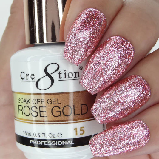 Creation Rose Gold Soak Off Gel 0.5oz 15