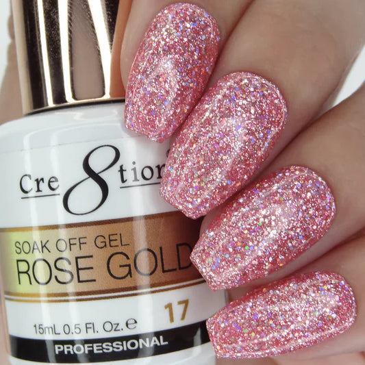 Creation Rose Gold Soak Off Gel 0.5oz 17