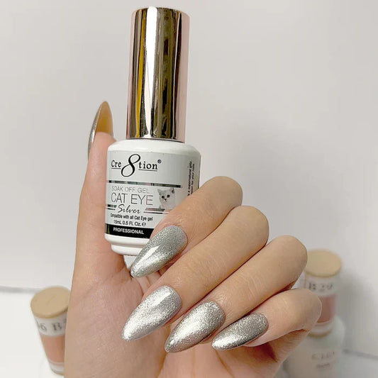 Creation Silver Cat Eye Soak Off Gel 0.5oz