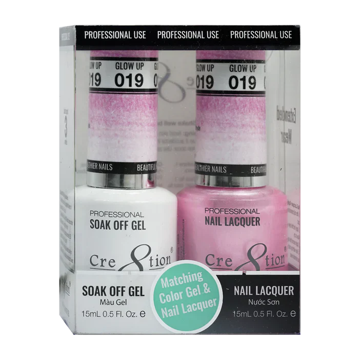 Creation Soak Off Gel Matching Pair 0.5oz 019 GLOW UP (SHIMMERY)