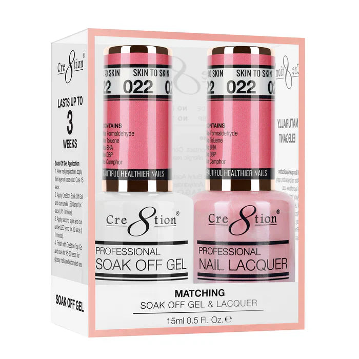 Creation Soak Off Gel Matching Pair 0.5oz 022 SKIN TO SKIN