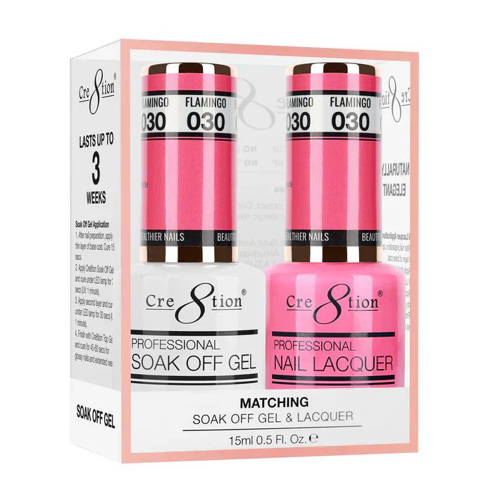 Creation Soak Off Gel Matching Pair 0.5oz 030 FLAMINGO