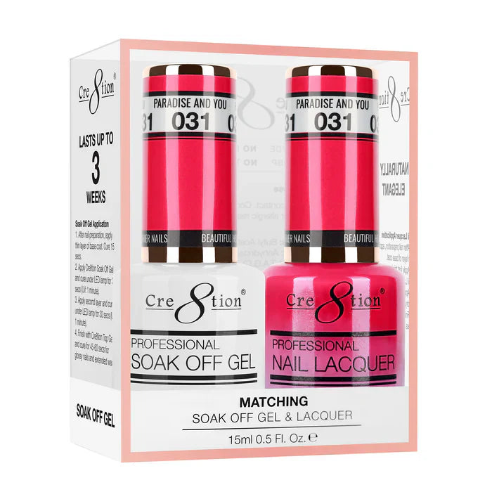 Creation Soak Off Gel Matching Pair 0.5oz 031 PARADISE AND YOU