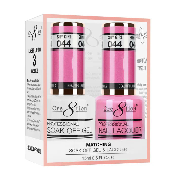 Creation Soak Off Gel Matching Pair 0.5oz 044 SHY GIRL