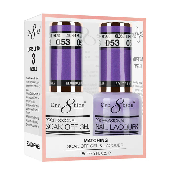 Creation Soak Off Gel Matching Pair 0.5oz 053 CLOSET FREAK