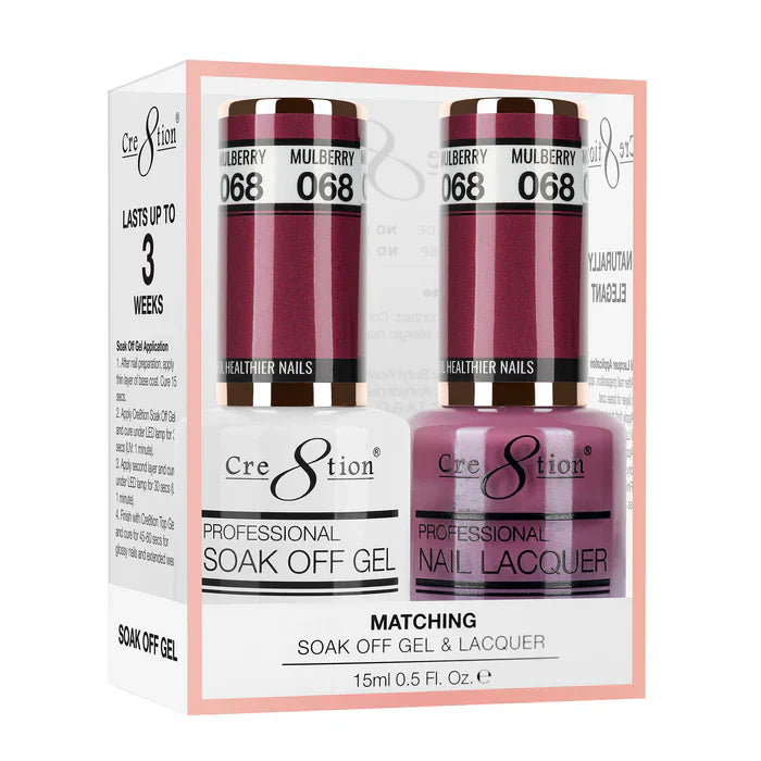 Creation Soak Off Gel Matching Pair 0.5oz 068 MULBERRY